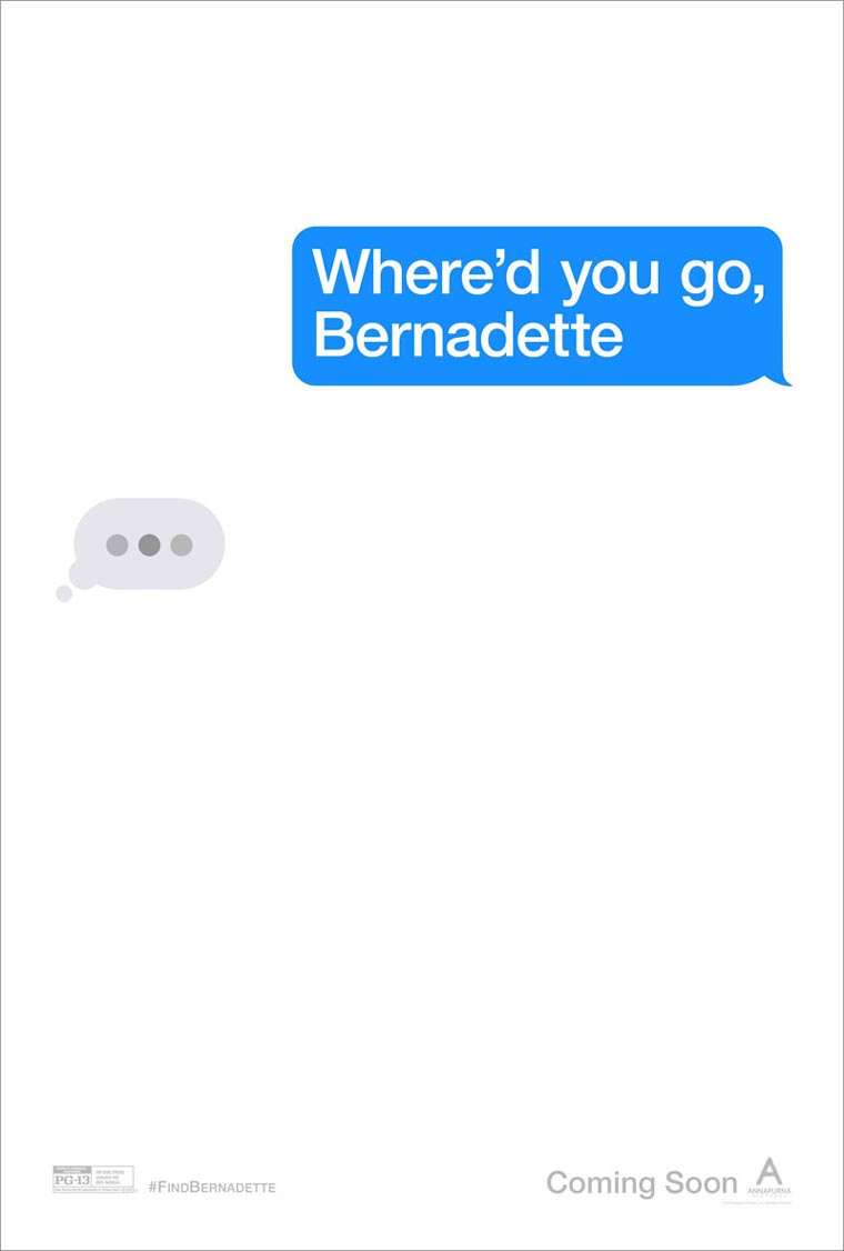 Where'd you go, Bernadette, trailer, poster