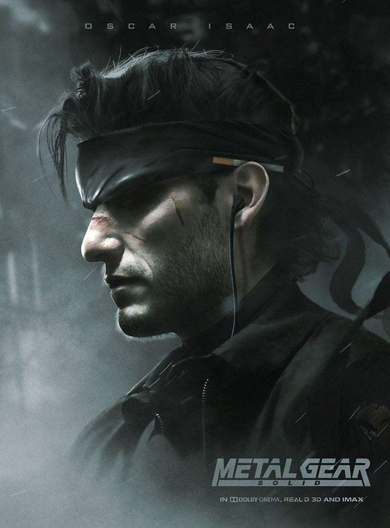 Oscar Isaac, Solid Snake, Metal Gear Solid, poster, images, pelicula, movie
