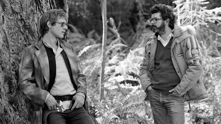 Harrison Ford, Han Solo, George Lucas, behind the scenes, detrás de escenas, bts
