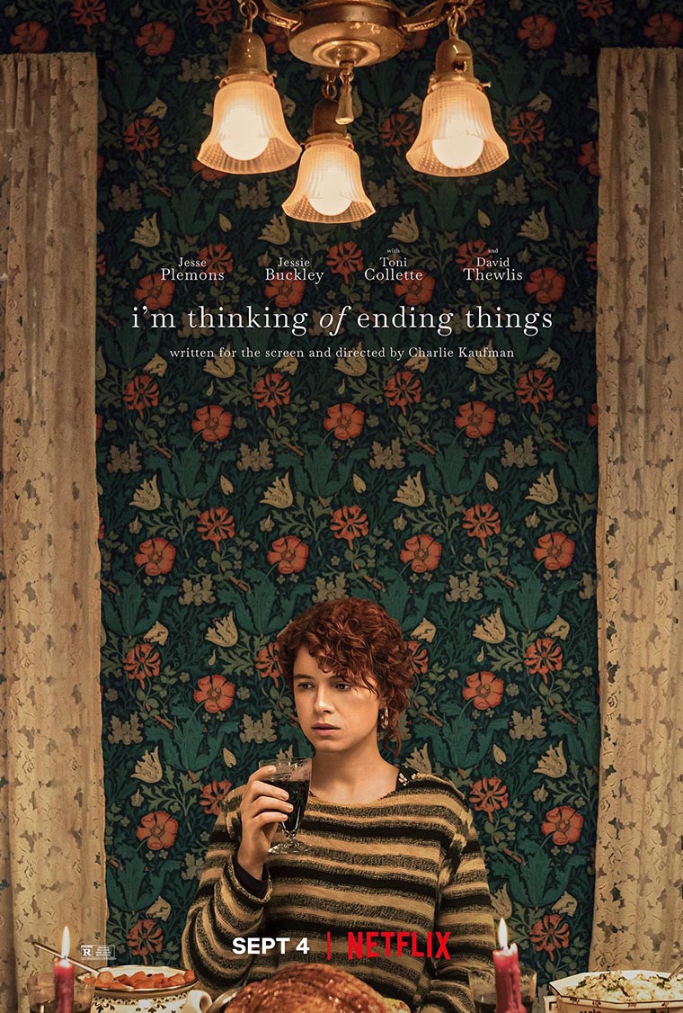 I'm Thinking of Ending Things, Jessie Buckley, Charlie Kaufman, poster